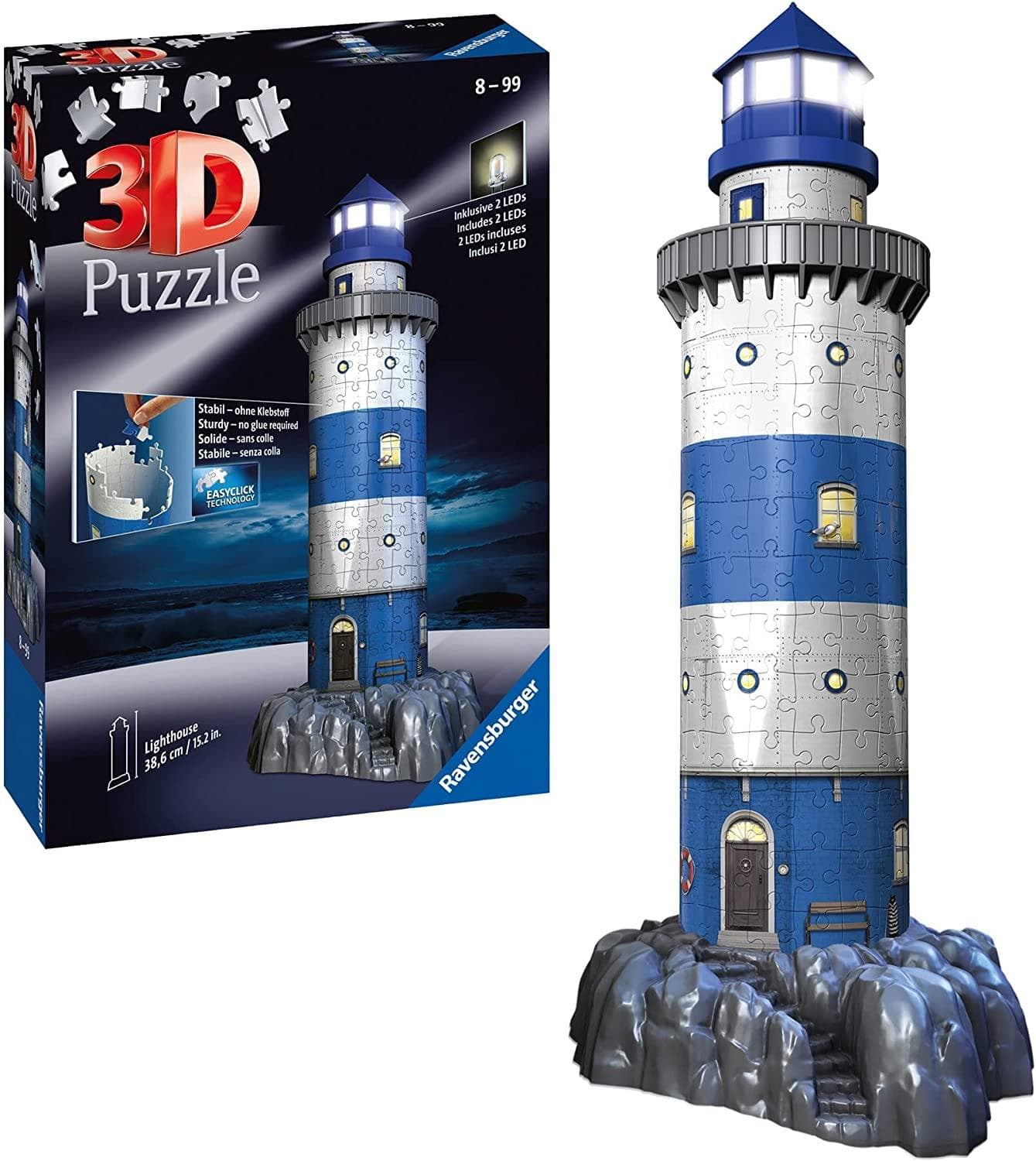 Ravensburger 12577 - Leuchtturm bei Nacht (216 Teile)