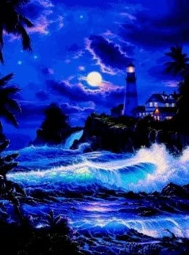 Ravensburger Puzzle 16076: Leuchtturm im Mondlicht [1.000 Teile]