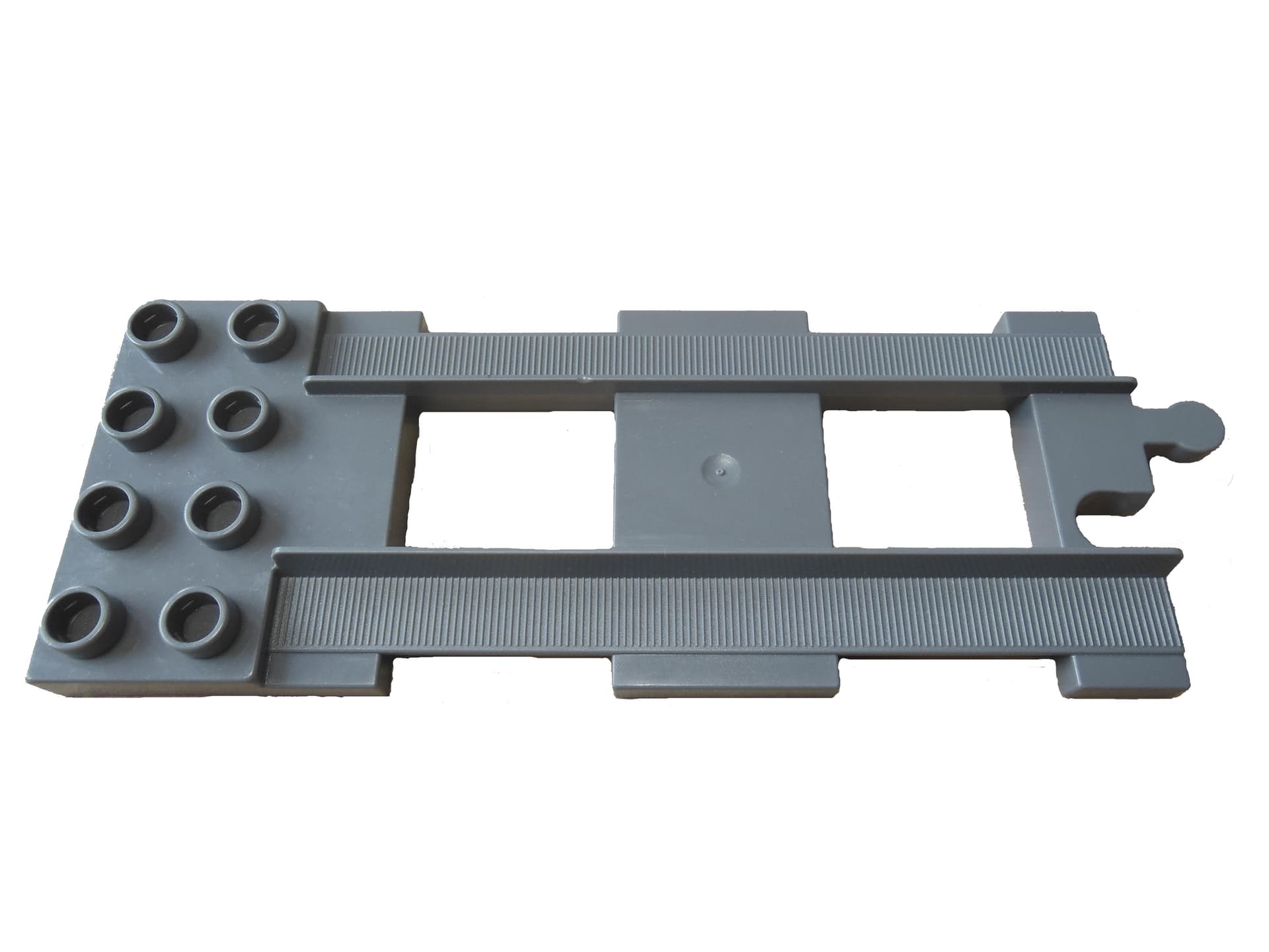 1x Lego Duplo Eisenbahn-Schiene Endstück [2x4 Noppen] grau