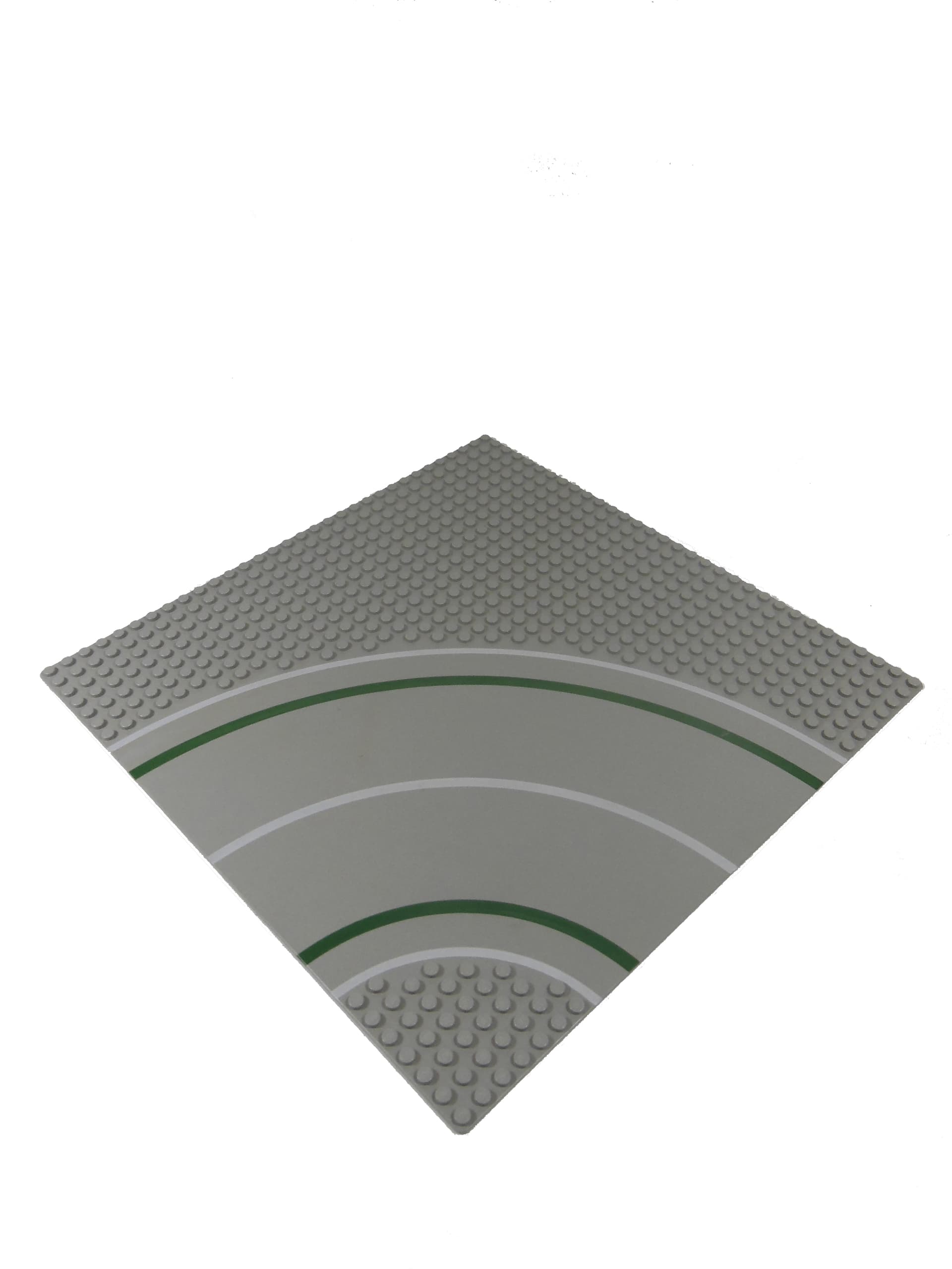 1x Lego Straßenplatte Kurve [100g 25.5x25.5x0.3cm 32x32 Noppen] grau