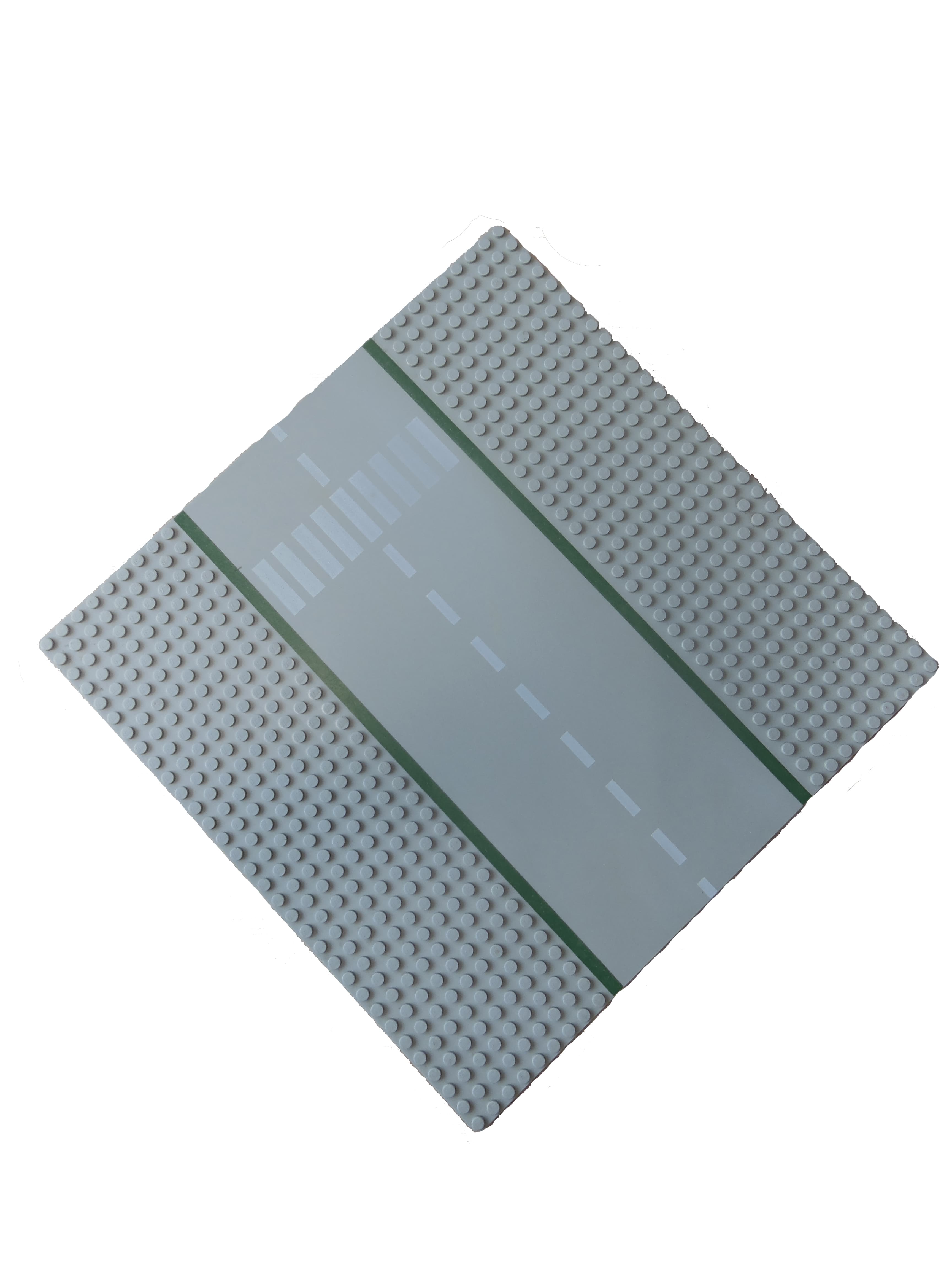 1x Lego Straßenplatte Gerade mit Zebrastreifen [25x25 cm/32x32 Noppen] hellgrau