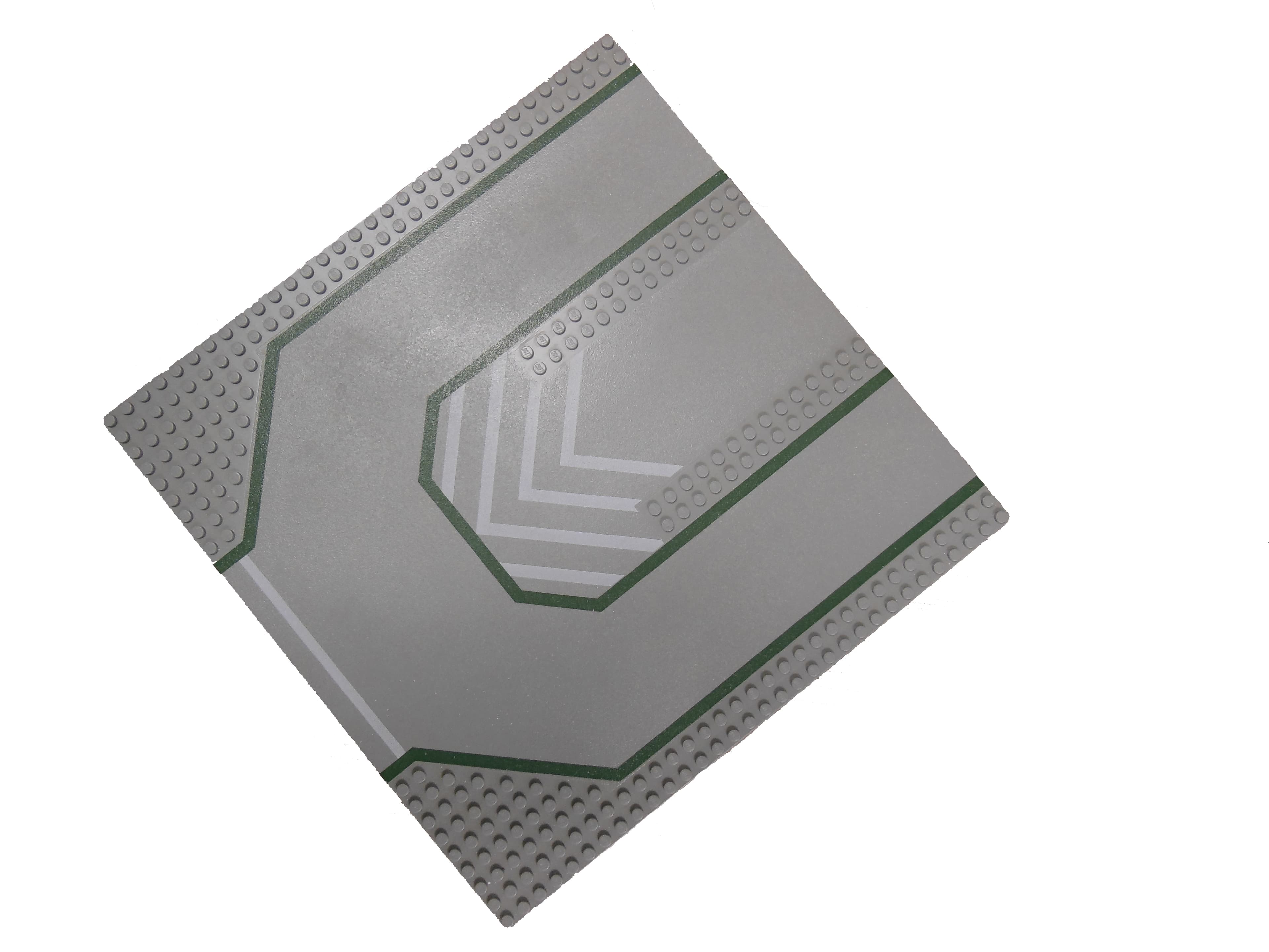 1x Lego Straßenplatte Ausfahrt Feuerwehr [25x25 cm/32x32 Noppen] hellgrau