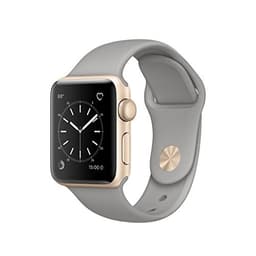 Apple Watch Series 2 [inkl. Sportarmband betongrau] 38mm Aluminiumgehäuse gold