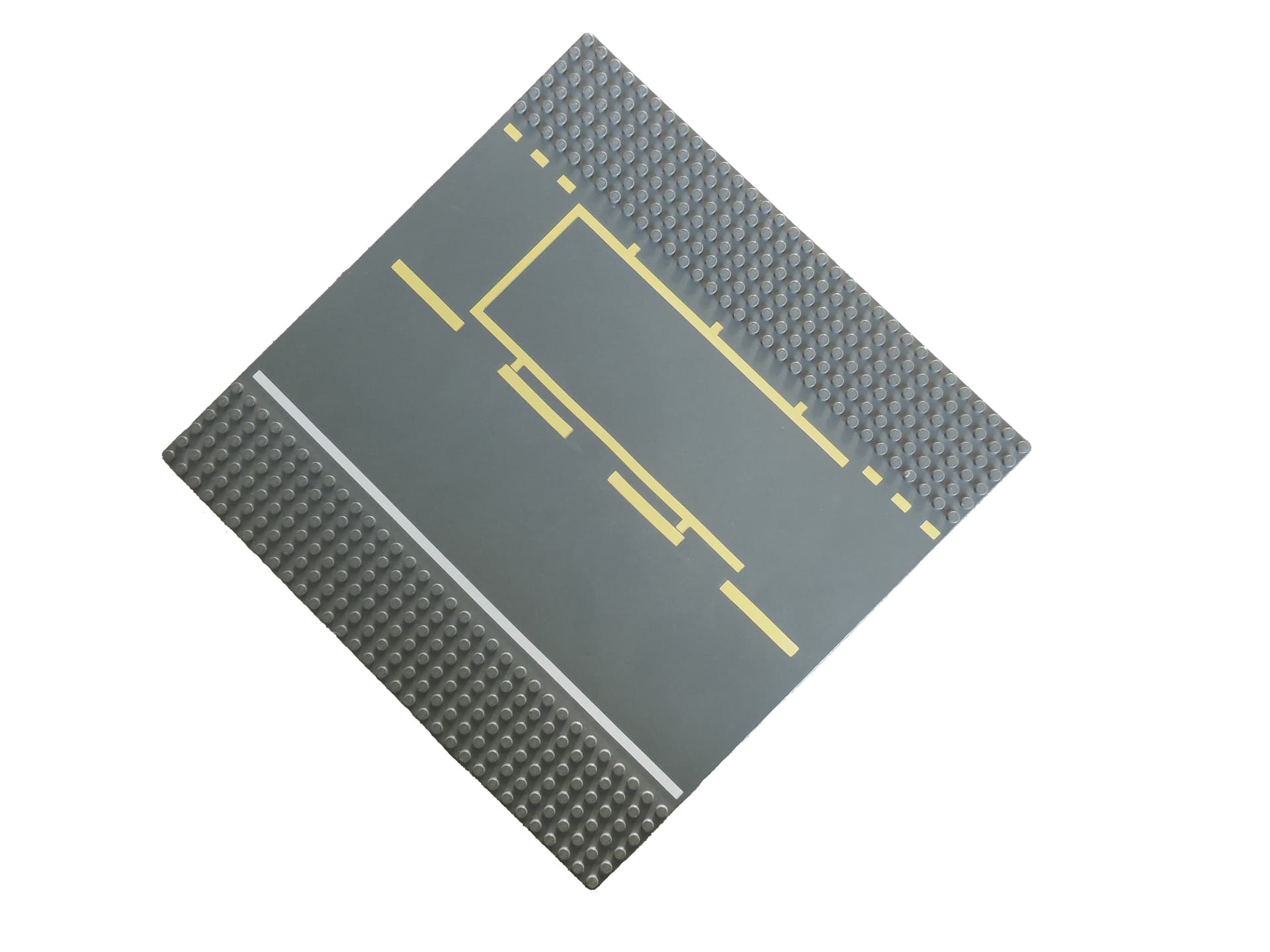 1x Lego Straßenplatte Boxengasse [100g 25.5x25.5x0.3cm 32x32 Noppen] grau