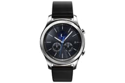 Samsung Gear S3 Classic [inkl. Lederarmband schwarz] 33mm Edelstahlgehäuse silber