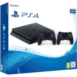 Sony PlayStation 4 Slim 500GB [inkl. zwei DualShock-Controller] schwarz