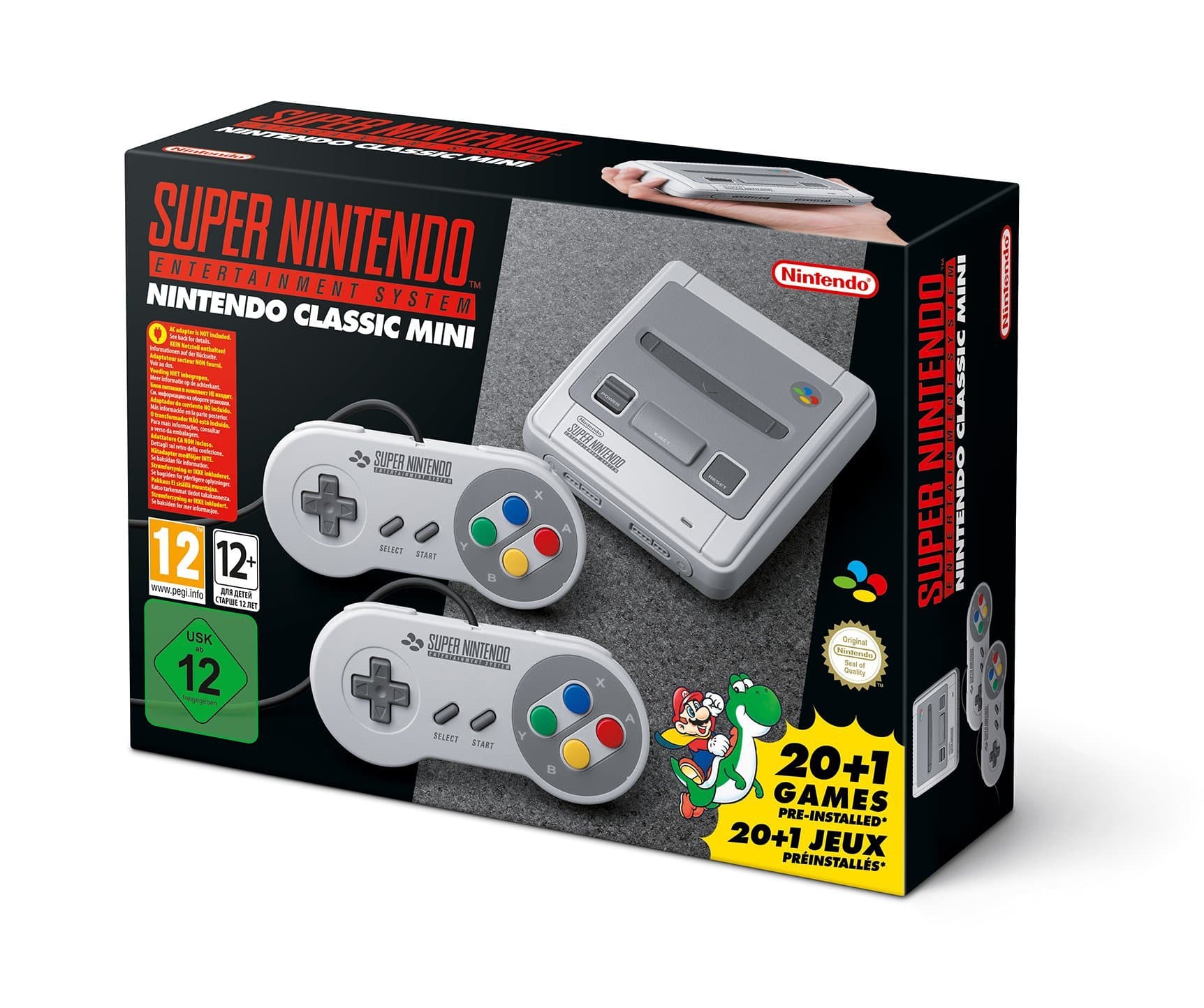 Nintendo Classic Mini: Super Nintendo Entertainment System [inkl. 2 Controller] grau
