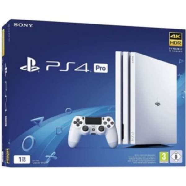 Hemkonsol - Sony - PS4 Pro - 1 TB - Vit - Blu-ray 3D, 4K, HDR