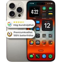 iPhone 16 Pro Max 256GB 100% Batterihälsa Som ny Naturlig titan