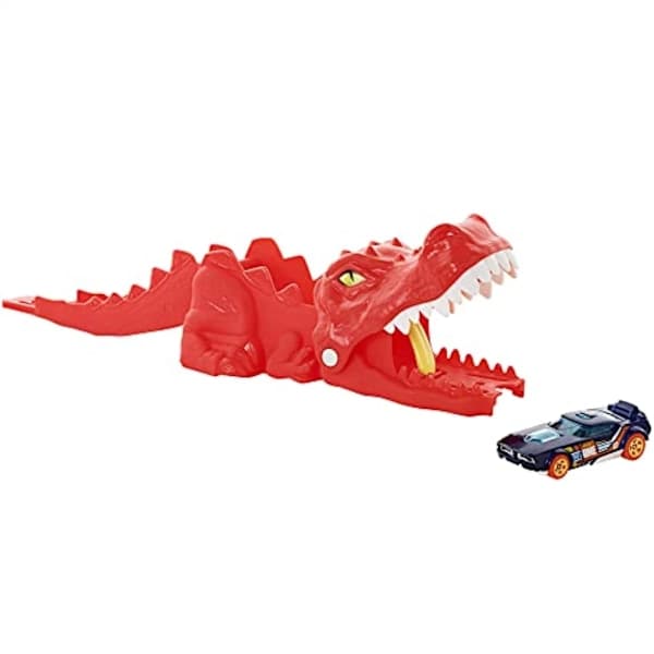 Hot Wheels City Launcher Dino-set, röd - B - Mycket bra