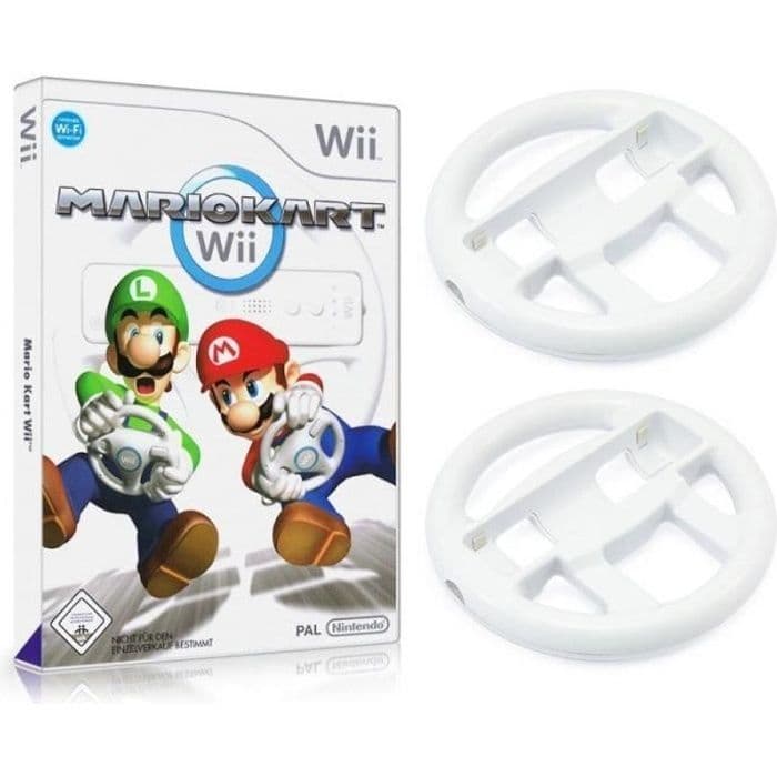 Wii - Bundle: Mario Kart + 2 rattar