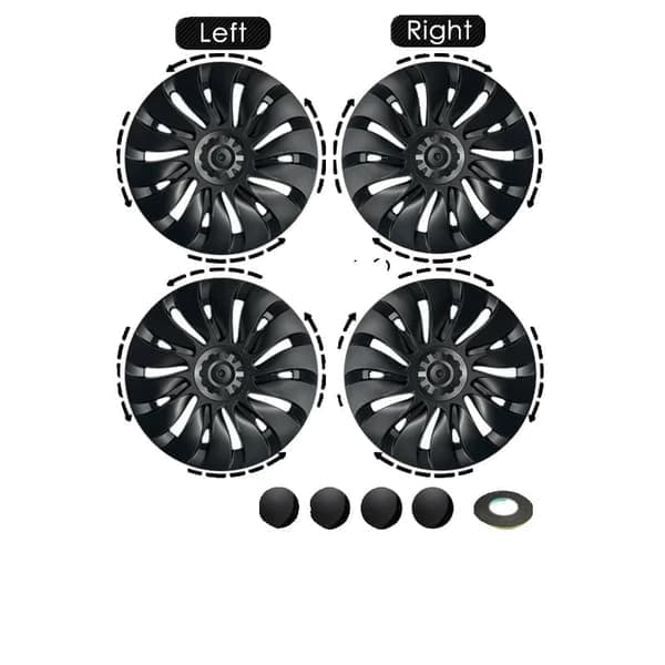 19" hjulsidor till Tesla Model Y, svart (4-pack) - A - Som ny