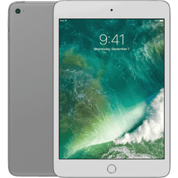 Apple iPad Mini 4 (2015) Silver Wifi 128GB Klass A Nytt batteri (Refurbished)