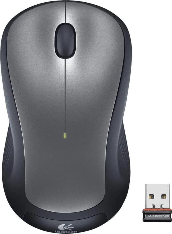 Logitech M310 trådlös mus, PC-mus, PC/Mac Silver