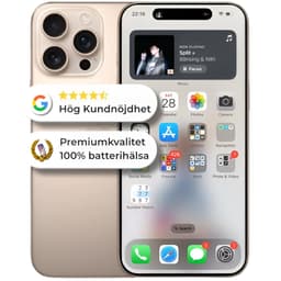 iPhone 16 Pro Max 256GB eSim 100% Batterihälsa Som ny Ökentitan
