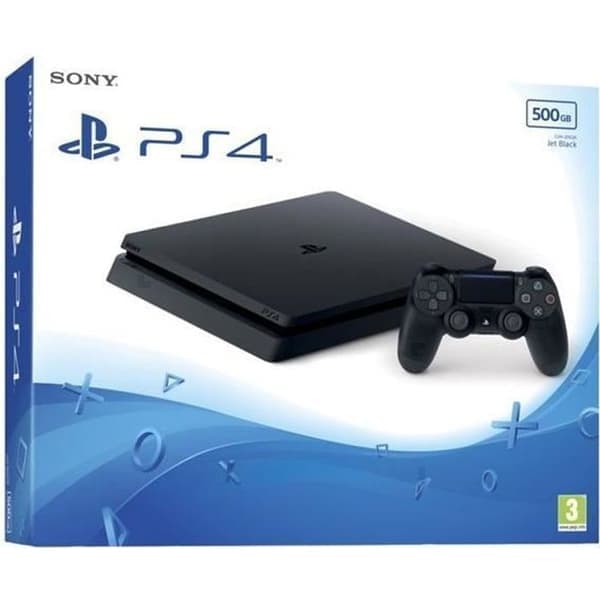 Spelkonsol - SONY - PLAYSTATION 4 - 500 GB - Svart - Inkluderar Bluetooth-kontroll