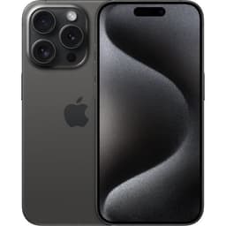 APPLE iPhone 15 Pro 256GB Svart Titan (2023) - Renoverad - Acceptabelt skick- REFURBISHED