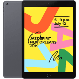 Apple iPad 10,2 7:e gen (2019) Space Grey WiFi 128 GB Klass B (Refurbished)