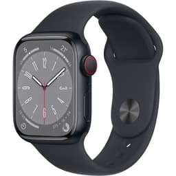Apple Watch Series 8 GPS + Cellular - 41mm - Midnatts Aluminiumhölje - Midnattsarmband S (2022) - Återfurbished - Mycket bra- REFURBISHED