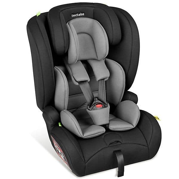 Bilbarnstol Emely, 5-punktssele, i-Size-godkänd, med ISOFIX, Mörkgrå/Svart - B - Mycket bra