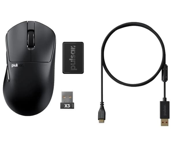Pulsar X3 Size 2 Medium Wireless – Proffsmus för e-sport med låg latens och XS-1-sensor 32 000 DPI