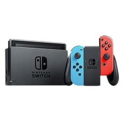 Nintendo Switch Basenhet med blå/röd Joycons - Nintendo Switch (begagnad)