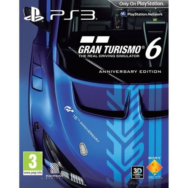 GRAN TURISMO 6 Anniversary EDITION / PS3-spel- USED