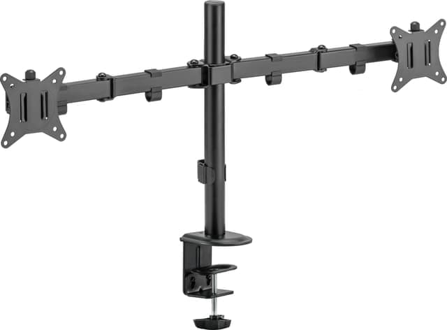 Essentials Dual Static monitorarmar (svarta) - Nyskick - i originalförpackning