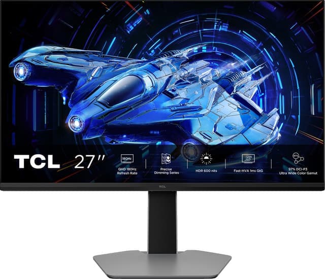 TCL 27G64 27'' QHD/MiniLED/180Hz/1ms monitor - Nyskick - originalförpackning saknas