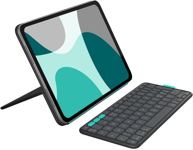 Logitech Flip Folio iPad Pro 11"/iPa1 Air 13" tangentbord för surfplatta (svart) - Bra skick – Mindre spår av användning