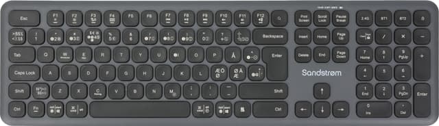 Sandstrøm Dual Mode trådlöst tangentbord (svart) - Nyskick - i originalförpackning