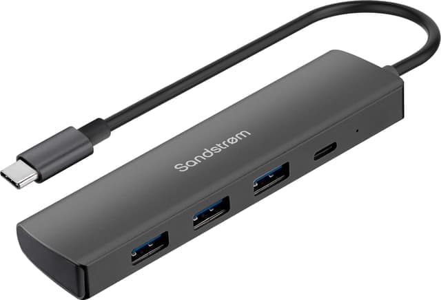 Sandstrøm USB-C 4-ports PD-hubb - Nyskick - i originalförpackning