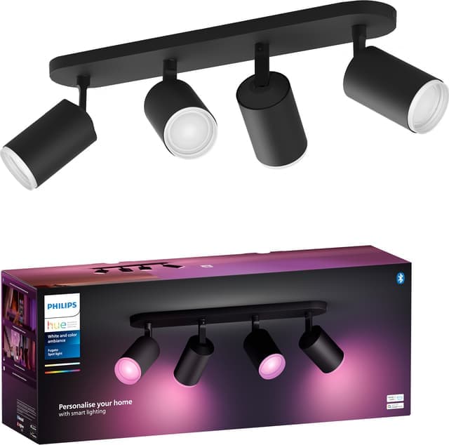 Philips Hue Fugato fyrdubbel spotlight 4x4.2W GU10 (svart) - Nyskick - i originalförpackning