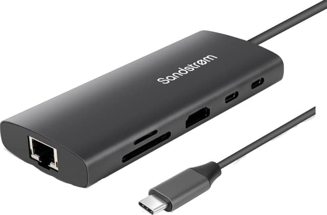 Sandstrøm SMHBCPD26E 9-i-1 USB-C-hubb - Nyskick - i originalförpackning