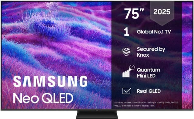 Samsung 75" QN80F Neo QLED 4K MiniLED Smart TV (2025) - Nyskick - i originalförpackning