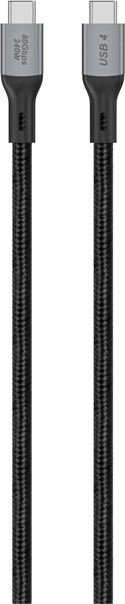 Sandstrøm USB-C Gen4 flätad kabel 1,2 m - Nyskick - originalförpackning saknas