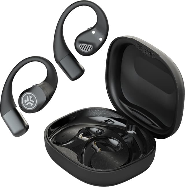 JLab Epic Open Sport trådlösa in ear-hörlurar (svarta) - Nyskick - i originalförpackning