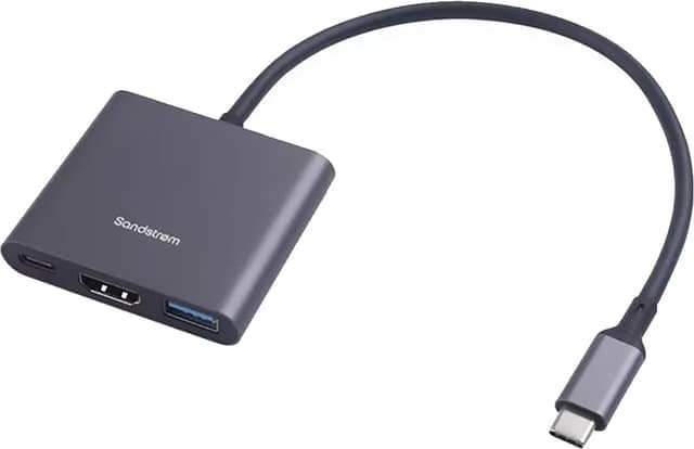 Sandstrøm S3IN1CA26E 3-i-1 USB-C-hubb - Nyskick - i originalförpackning