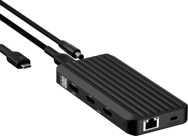 Unisynk 10-ports USB-C dockningsstation (svart) - Nyskick - originalförpackning saknas