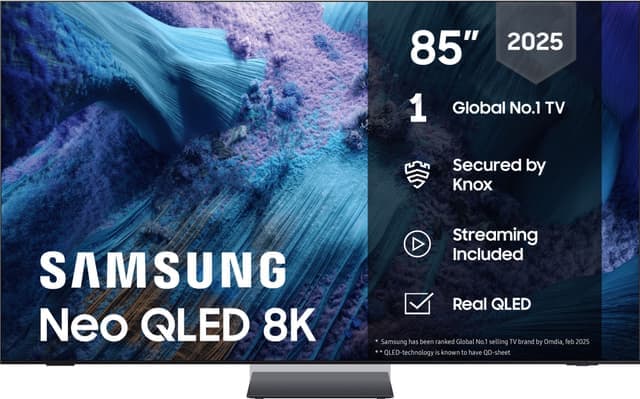 Samsung 85" QN990F Neo QLED 8K MiniLED Smart TV (2025) - Nyskick - i originalförpackning