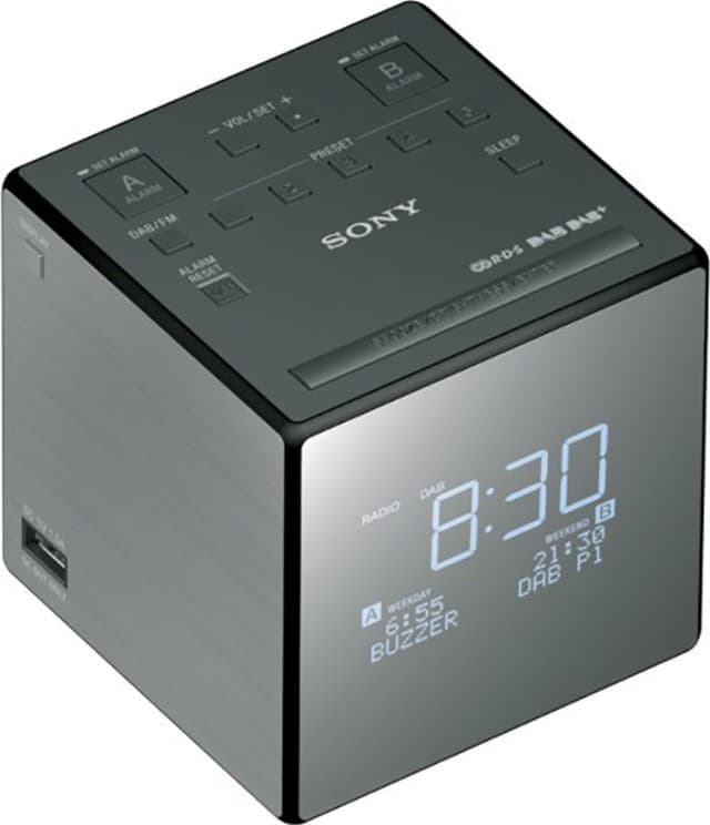 Sony XDR-C1DBP DAB/DAB+ klockradio (svart) - Nyskick - i originalförpackning
