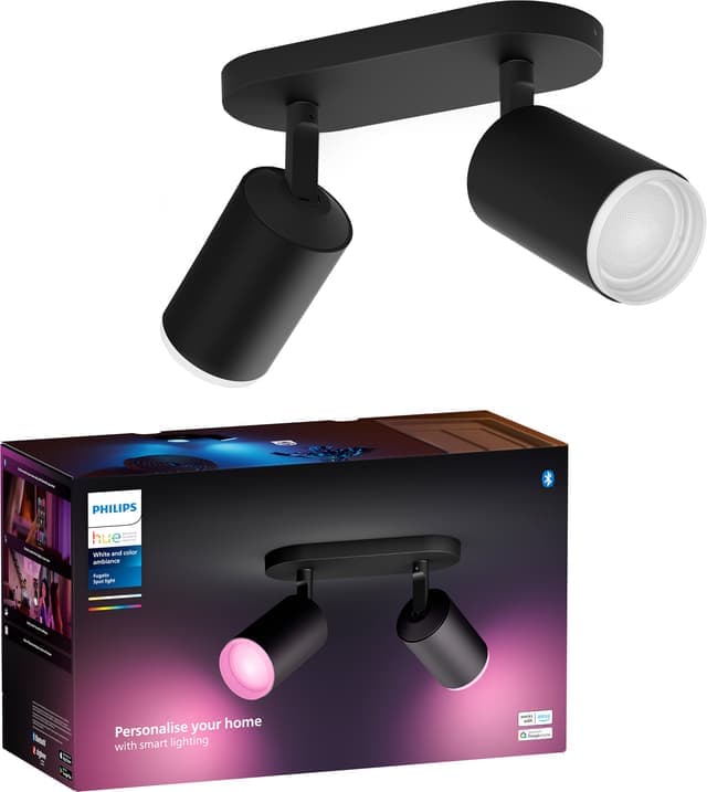 Philips Hue Fugato dubbel spotlight 2x4.2W GU10 (svart) - Nyskick - i originalförpackning