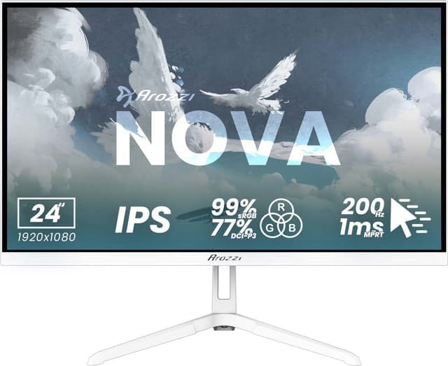 Arozzi Nova 24" FHD/IPS/200Hz/1ms bildskärm - Nyskick - i originalförpackning