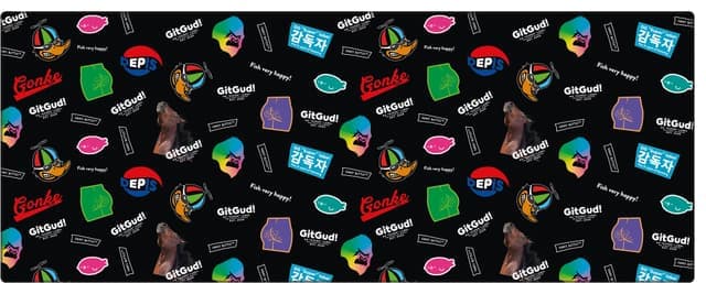 GitGud! Sticker Bomb musmatta - Bra skick – Mindre spår av användning