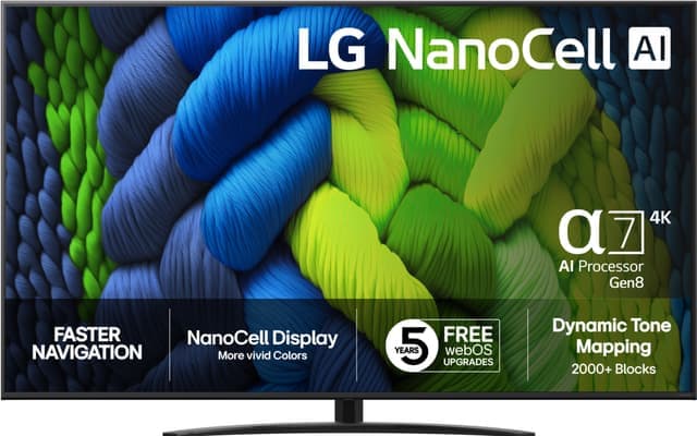 LG 75" NANO 82 4K NanoCell TV (2025) - Nyskick - i originalförpackning