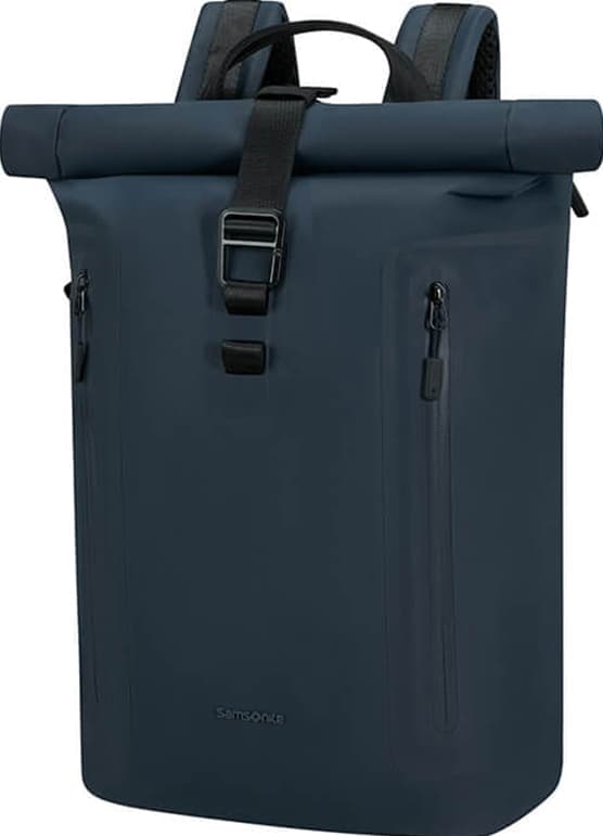 Samsonite Coatify Biz Rolltop 15.6’’ ryggsäck för bärbar dator (blå) - Använt skick – Synliga skador, fullt funktionell