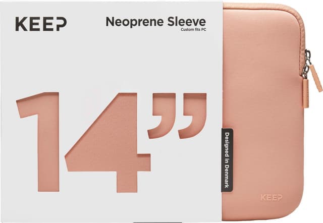 KEEP 14’’ laptopfodral i neopren (coral pearl) - Nyskick - originalförpackning saknas