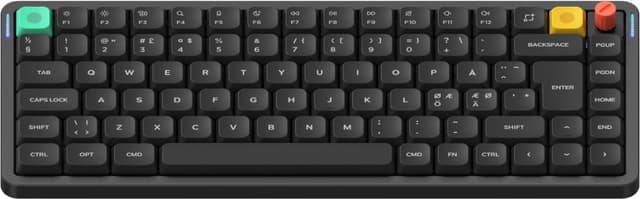 NuPhy Air75 V3 Red Nano trådlöst gamingtangentbord (Nebula Black) - Nyskick - i originalförpackning