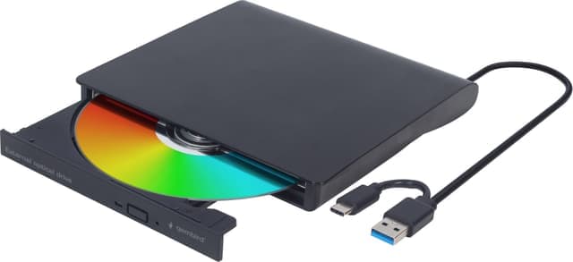 Gembird USB-C extern DVD-enhet (svart) - Nyskick - i originalförpackning