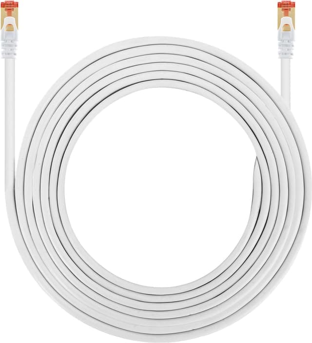 ESL CAT7 Gaming ethernet-kabel (15m, vit) - Nyskick - i originalförpackning